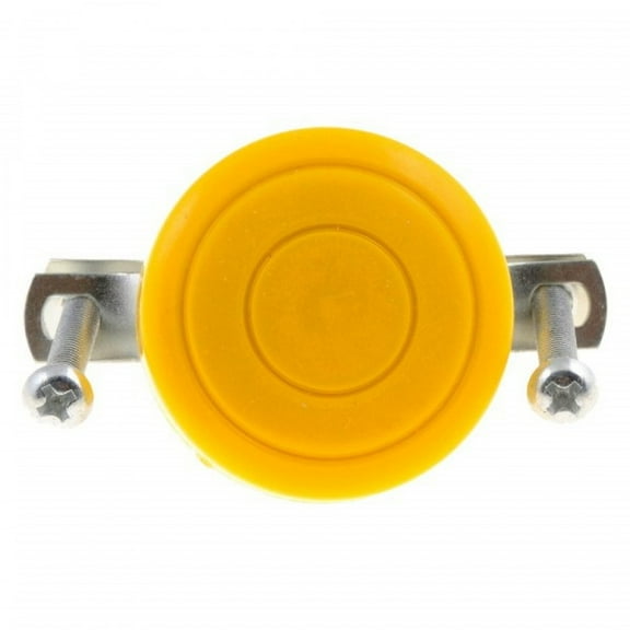 KarParts360 Horn Buttons | Metal, Plastic | Silver and Yellow | 2.625 inches Diameter