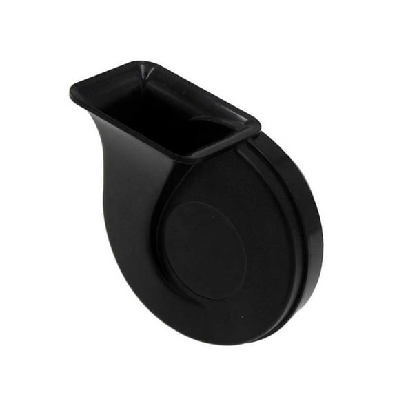 KarParts360 Horn Universal | Made Of Steel/Brass/Plastic | Black | Low Frequency | 107 dB Maximum Decibels | With Primary Wire; Bracket; Nut; Lock Washer; 2 Terminals; Housing