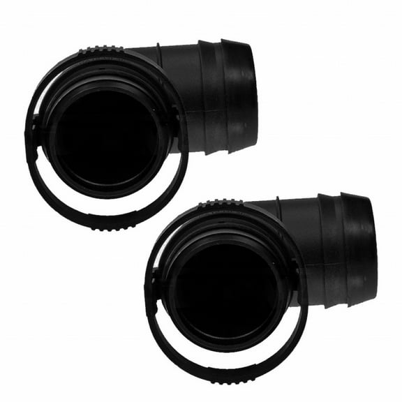 KarParts360 Hose Connector | Nylon | Black | Barb End 2 | Male End 1 and 2 | Quick Disconnect End 1 | With Gasket Or Seal
