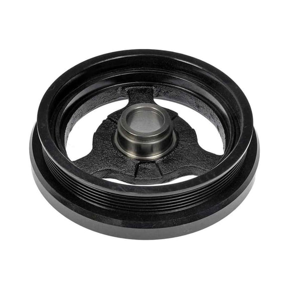 KarParts360 For Hummer H3T 2009 2010 Harmonic Balancer Assembly | Cast Iron | Black | Serpentine Drive Belt | 45.5MM Depth | 31.94MM Inside Diameter | Replacement For 12578070, 12578071