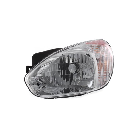 KarParts360 For Hyundai Accent 2006 Headlight Assembly Driver Side | Clear Lens | Composite Type | Hatchback | With Bulbs | Replacement For HY2502137 | 92101-1E010