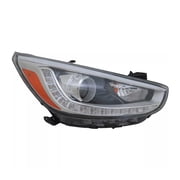 KarParts360 For Hyundai Accent 2012 13 14 15 16 2017 OEM Headlight Passenger Side | Clear Lens | Chrome | Black | With Projector/LED Accent | Replacement For HY2503191 | 191275931578, 921021R610