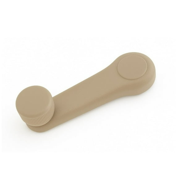 KarParts360 For Hyundai Excel 1990 Window Crank Handle Driver OR Passenger Side | Single Piece | Plastic | Textured | Beige | Clip Window Crank Shaft Attachment | For 63022000FK, 8263022000FK