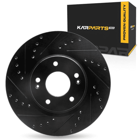 KarParts360 For Hyundai Kona/Kona Electric 2024 2025 Brake Rotor | Black | 25 Millimeters / 0.98 Inches Nominal Thickness | 305 Millimeters / 12.01 Inches Outside Diameter | 5 Stud/Lug Hole