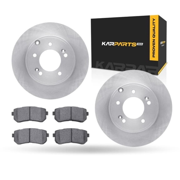 KarParts360 For Hyundai Sonata 2015 16 17 18 2019 Brake Set | Rear | Cast Iron Rotor | Vented | 130 Millimeters / 5.12 Inches Bolt Circle | 20 Millimeters / 0.79 Inches Nominal Thickness