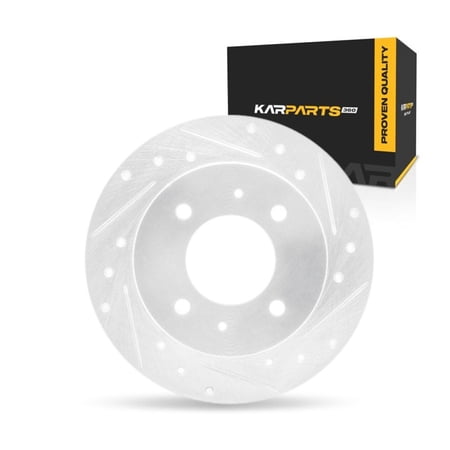 KarParts360 For Hyundai Tiburon 1997 98 99 00 2001 Brake Rotor Rear, Passenger Side | Silver | 4 Stud/Lug Hole | 10.16 Inches Outside Diameter | 0.31 In. Discard Thickness | 0.39 In. Nominal Thicknes