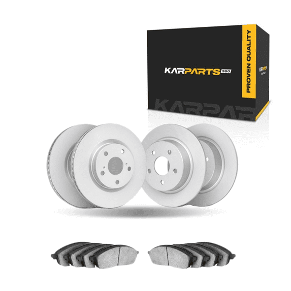 KarParts360 For Hyundai Tucson 2019 2020 2021 Brake Set Front And Rear | Cast Iron | Performance / Racing Driving Style | Plain Rotor Style | Excluded Calipers