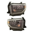 thumbnail image 1 of KarParts360 For Hyundai Tucson 2019 2020 2021 Headlight Driver & Passenger Side Pair Front | LED | Clear Lens | W/ Smoked Chrome Accent | W/ Bulbs | TO2502281, TO2503281 | 811500C211, 811100C211, 1 of 5