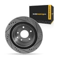 thumbnail image 1 of KarParts360 For Infiniti G35 2003 2004 2005 Brake Disc Driver OR Passenger Side | Rear | Single Piece | Natural Finish | Cross-Drilled And Slotted | Solid | 5 Lugs | Replacement For 31349, 900540, 1 of 4