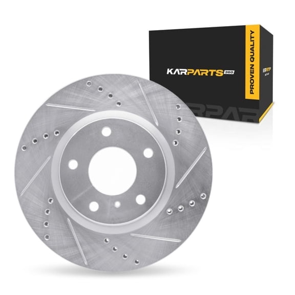 KarParts360 For Infiniti G35 2003 2004 2005 Brake Rotor Front, Passenger Side | Cast Iron | Vented | 68 Millimeters/2.68 Inches Center Hole Diameter | 22 Millimeters/0.87 Inches Discard Thickness
