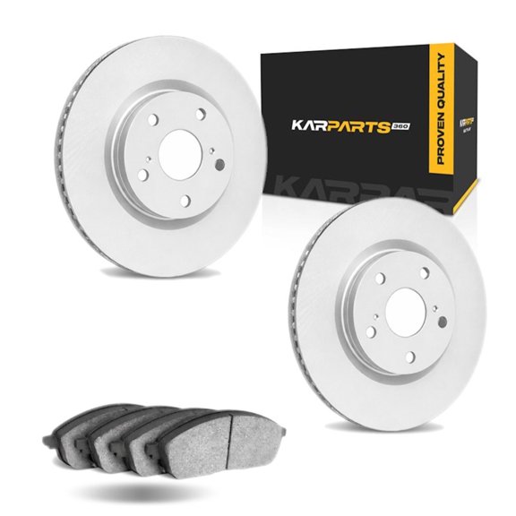 KarParts360 For Infiniti G35 2003 2004 Brake Rotor Set | Solid | Plain Rotor Style | 112 Millimeters / 4.41 Inches Bolt Circle | 5 Lug | 258 Millimeters / 10.16 Inches Outside Diameter