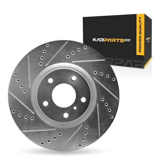 KarParts360 For Infiniti G35 2007 2008 Brake Rotor Front, Driver Side | Cast Iron | Silver Finish | 32 Millimeters/1.26 Inches Nominal Thickness | 330 Millimeters/12.99 Inches Outside Diameter
