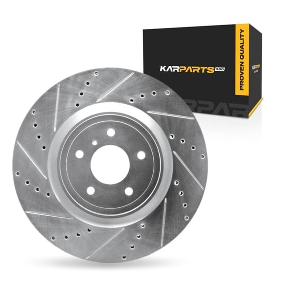 KarParts360 For Infiniti G37 2008 09 10 11 12 2013 Brake Rotor Front, Driver Side | Cast Iron | Vented | 32 Millimeters/1.26 Inches Nominal Thickness | 355 Millimeters/13.98 Inches Outside Diameter