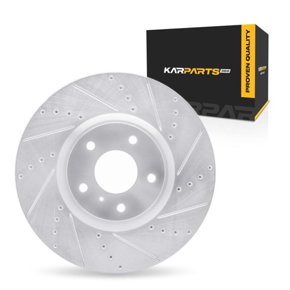KarParts360 For Infiniti G37 2008 09 10 11 12 2013 Brake Rotor Front, Passenger Side | Cast Iron | Vented | 32 Millimeters/1.26 Inches Nominal Thickness | 330 Millimeters/12.99 Inches Outside Diamete