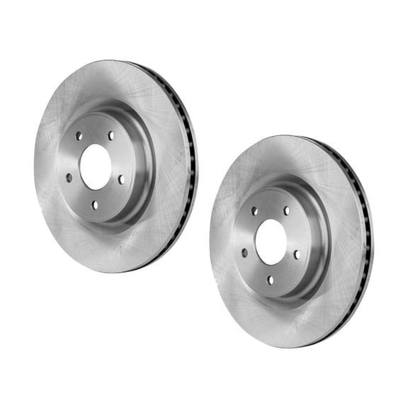 KarParts360 For Infiniti Q60 2017 18 19 20 21 2022 Brake Discs | Front | 2-Wheel Set | Cast Iron Natural | 12.6 inches Outside Diameter | Vented | 5 Lugs | Replacement For 44765, 833566