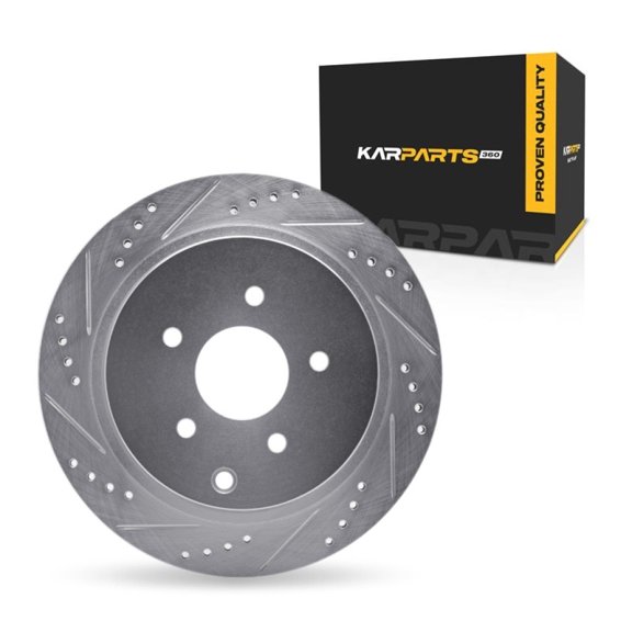 KarParts360 For Infiniti QX60/Q70 2014-2020 Brake Rotor Rear, Driver Side | Cast Iron | Silver Finish | 16 Millimeters/0.63 Inches Nominal Thickness | 308 Millimeters/12.13 Inches Outside Diameter