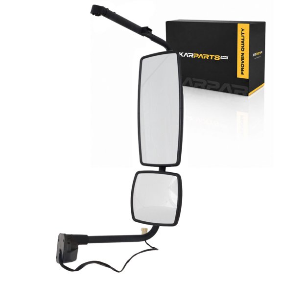 KarParts360 For International Harvester ProStar 2008-2020 Door Mirror Passenger Side | Chrome | Manual Folding | Manual Adjust Glass | Replacement For 3561592C94