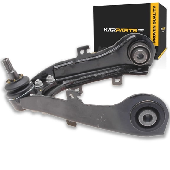 KarParts360 For Isuzu i-280 2006 Control Arm and Ball Joint Driver Side | Front | Upper | Polyurethane Bushing | Bolt In | Threaded Ball Joint Stud | Gold Classification | Black | Steel
