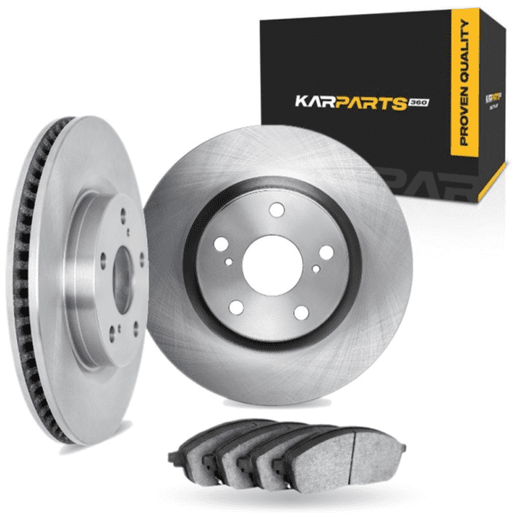KarParts360 For Jaguar XE 2017 2018 2019 Brake Set | Front | Cast Iron Rotor | Excluded Calipers | Vented | Plain Rotor Style | 26 Millimeters / 1.02 Inches Nominal Thickness