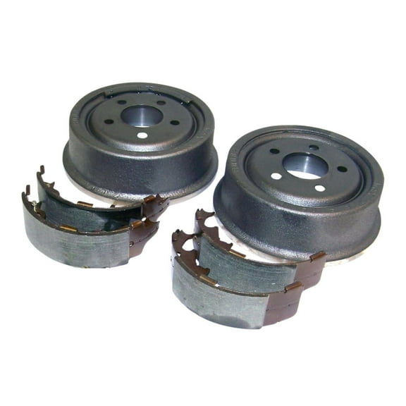 KarParts360 For Jeep Cherokee 2000 2001 Drum Brake Service Kit Driver and Passenger Side | Rear | Metal | Multi Colors | With Drums, Shoe & Lining Set