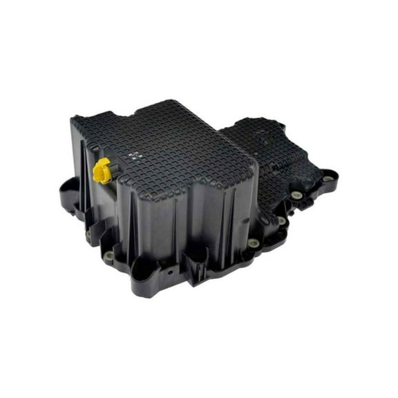 KarParts360 For Jeep Grand Cherokee 2011 12 13 14 2015 Engine Oil Pan | Plastic Material | Black | 6 qt Capacity | M14-1.5 Drain Thread Size | 8.95 Inches Maximum Depth | 7.18 Inches Minimum Depth