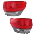 thumbnail image 1 of KarParts360 For Jeep Grand Cherokee 2014 2015 2016 2017 2018 Tail Light Assembly Driver And Passenger Side | Pair | Outer | w/Gray Insert | Clear and Red Lens | Chrome Housing | CH2804110, CH2805110, 1 of 6