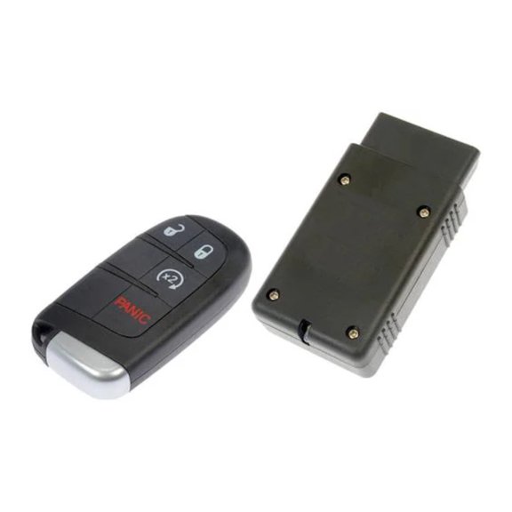 KarParts360 For Jeep Grand Cherokee 2014 2015 2016 2017 Keyless Entry Remote | Black Color | 4 Buttons | Replacement For 56046955AC, 68066350AA