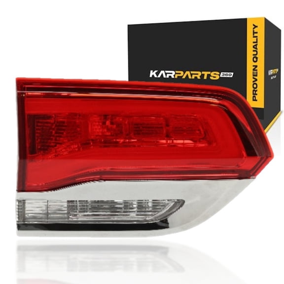 KarParts360 For Jeep Grand Cherokee 2014-2021 Tail Light Driver Side | CAPA | Laredo/Limited/Overland/Summit | Type 1 | With Bulbs | Excluded Platinum Insert | Chrome Trim | CH2802105C | 68110046AH