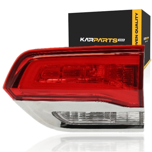 KarParts360 For Jeep Grand Cherokee 2014-2021 Tail Light Passenger Side | CAPA | Laredo/Limited/Overland/Summit | Type 1 | With Bulbs | Excluded Platinum Insert | Chrome Trim | CH2803105C | 68110046A