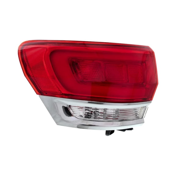 KarParts360 For Jeep Grand Cherokee WK 2022 Tail Light Driver Side, Outer | CAPA | With Bulbs | With Chrome Trim | Platinum Insert Excluded | Summit Model | For CH2804106, CH2804106C | 68110017AG