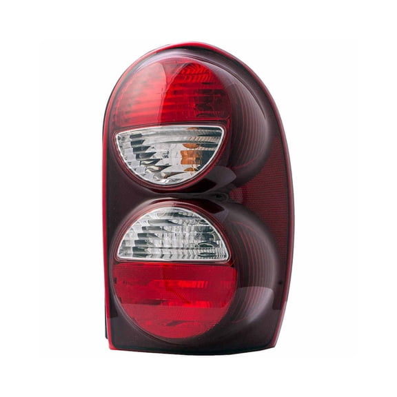 KarParts360 For Jeep Liberty 2005 2006 2007 Tail Light Passenger Side | Clear/Red Lens | Plastic Housing Material | 12 VDC Volts | Bulbs Included | Replacement For 55157060AB, 55157060AC
