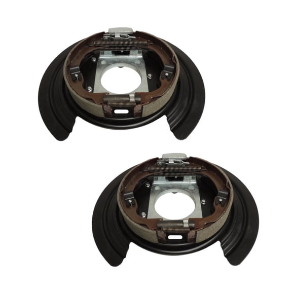 KarParts360 For Jeep Liberty 2008 09 10 11 2012 Backing Plate Assembly Driver And Passenger Side | Pair | Rear | Black And Unpainted | Steel And Aluminum | Replacement For 52125175, 52125175AC