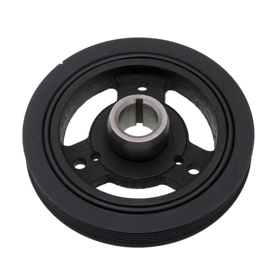 KarParts360 For Jeep Wrangler 1997 98 99 00 01 2002 Harmonic Balancer | Black Color | Serpentine Drive Belt Type | Keyway Type | 1 Mounting Hole | Replacement For 33002879, 33002879AB