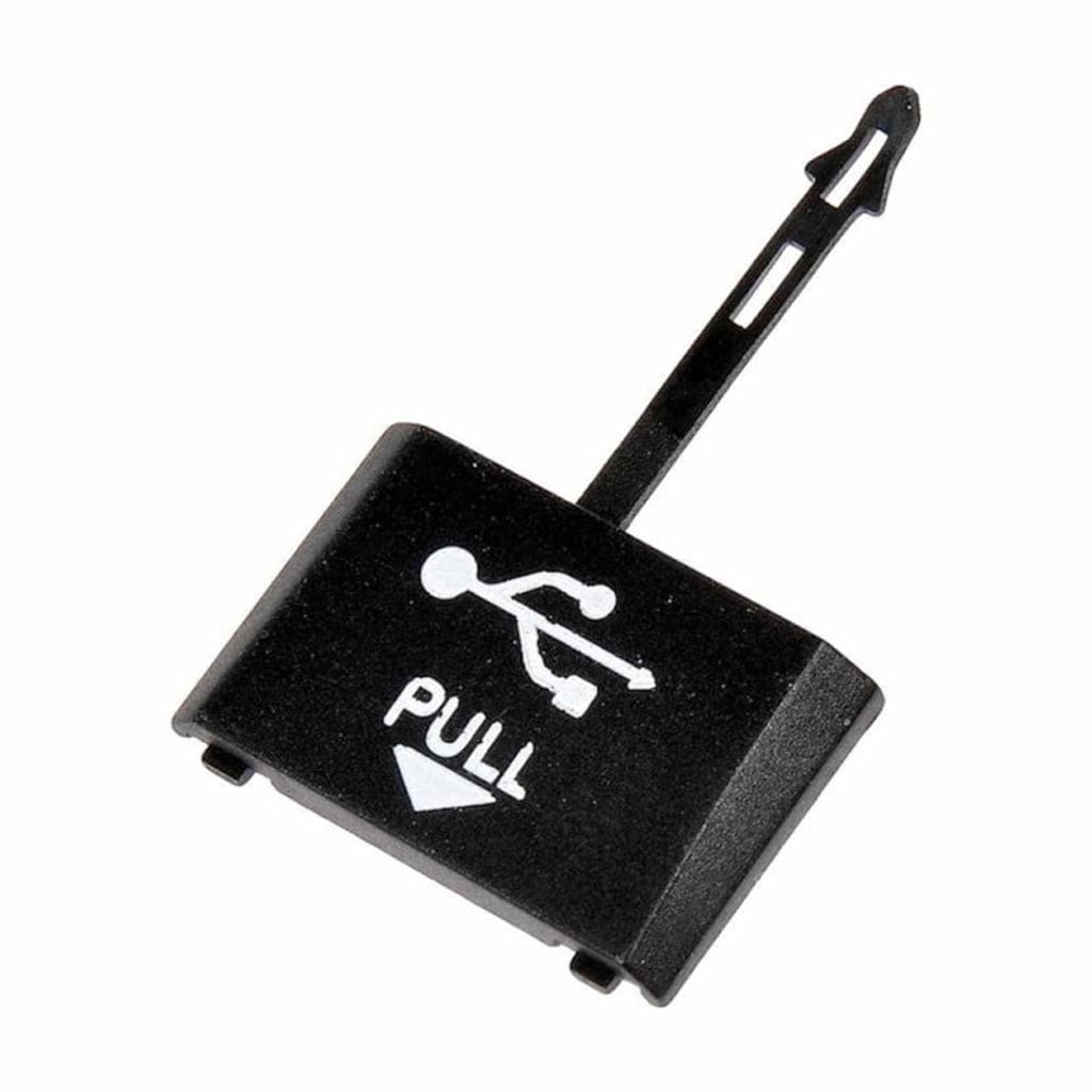 KarParts360 For Jeep Wrangler 2012 2013 2014 USB Port Cover | Polymer Plastic Material | Press Fit With Tether Attachment Method | Replacement For 68164511AA