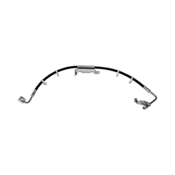 KarParts360 For Jeep Wrangler JK 2018 Brake Hydraulic Hose | Bracket Stamped Steel | Black | End 1 and 2 Fitting Treated Steel | Banjo End 1 Fitting | Replacement For 5154169AA, 5154169AB
