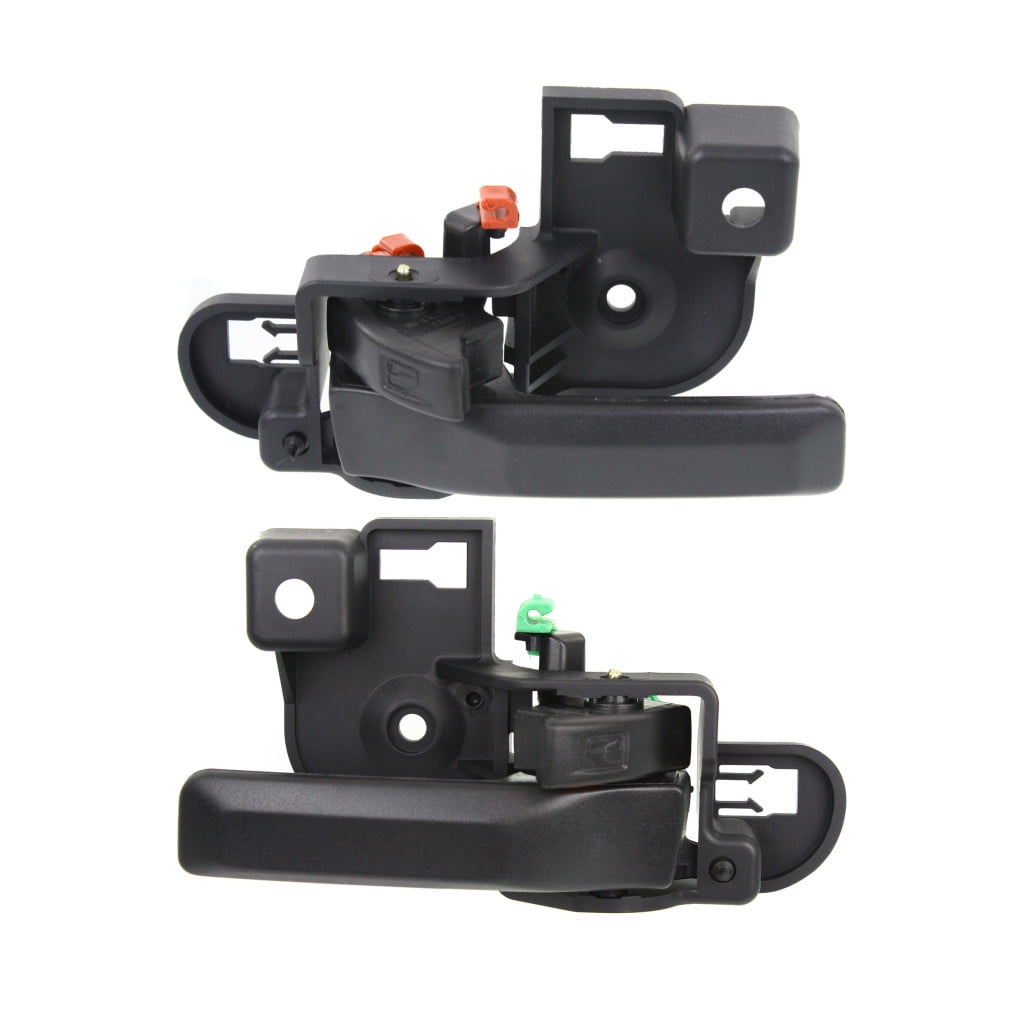 KarParts360 For Jeep Wrangler JK 2018 Interior Door Handles Front Or Rear, Driver and Passenger Side | Pair | Black | Plastic | w/Door Lock Button | For CH1353156, CH1352156 | 68059174AA, 68059175AA