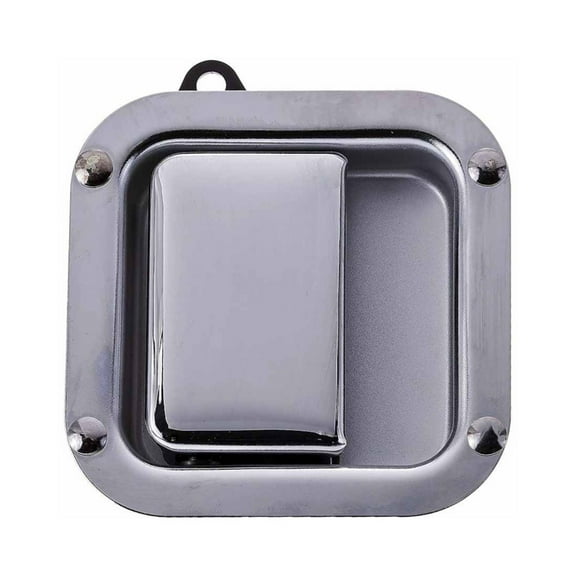 KarParts360 For Kenworth K100E 2005 2006 Interior Door Handle | Metal Material | Chrome Finish | Bolt Attachment | Rectangle Shape | 1.9 Inches Thickness | Replacement For K294195