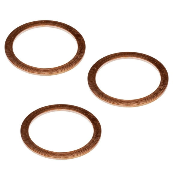 KarParts360 For Kenworth K100E/T600A 2000 2001 2002 Engine Oil Drain Plug Gaskets | 3 Pieces | Metal-Copper Alloy | 1 Inches Inside Diameter | 1.25 Inches Outside Diameter | Replacement For 67946