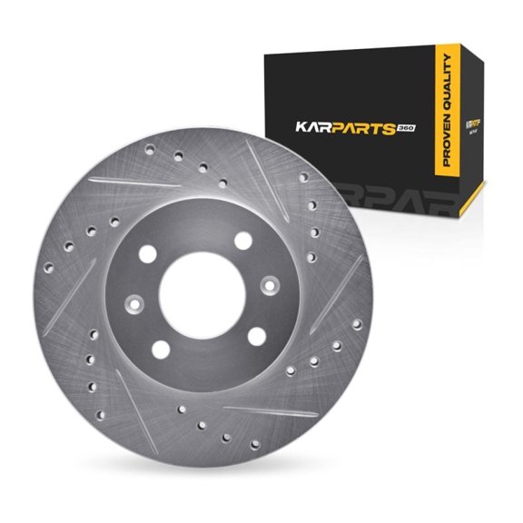 KarParts360 For Kia K3 2024 2025 Brake Rotor | Silver | 22 Millimeters / 0.87 Inches Nominal Thickness | 256 Millimeters / 10.08 Inches Outside Diameter | 4 Stud/Lug Hole