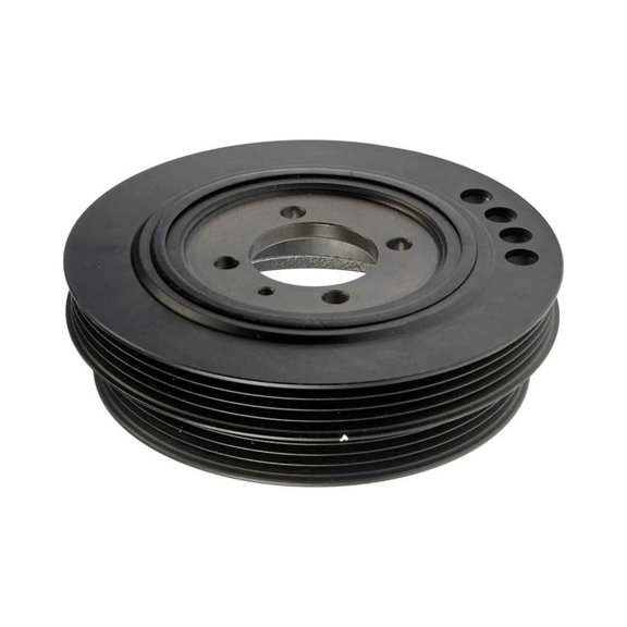 KarParts360 For Kia Rio 2001 02 03 04 2005 Harmonic Balancer | Black Color | Serpentine Drive Belt Type | 1 Mounting Hole | Degree Markings Included | Replacement For K21A11401A, K30C11401