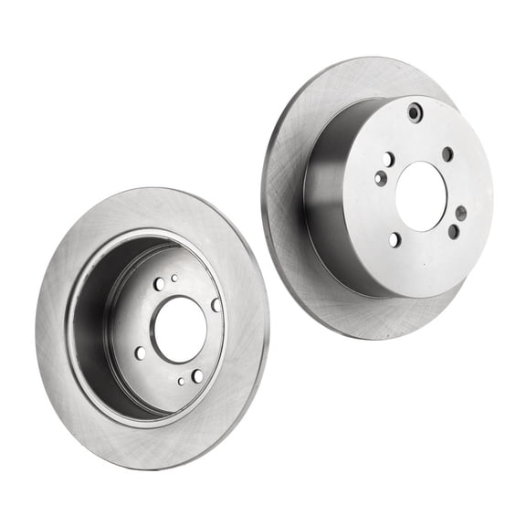 KarParts360 For Kia Rio 2010 2011 Brake Discs Rear | Pair | Cast Iron | Natural | Plain Surface | 10.31 Inches | Solid | 4 Lugs | 2-Wheel Set | Replacement For 584111C800