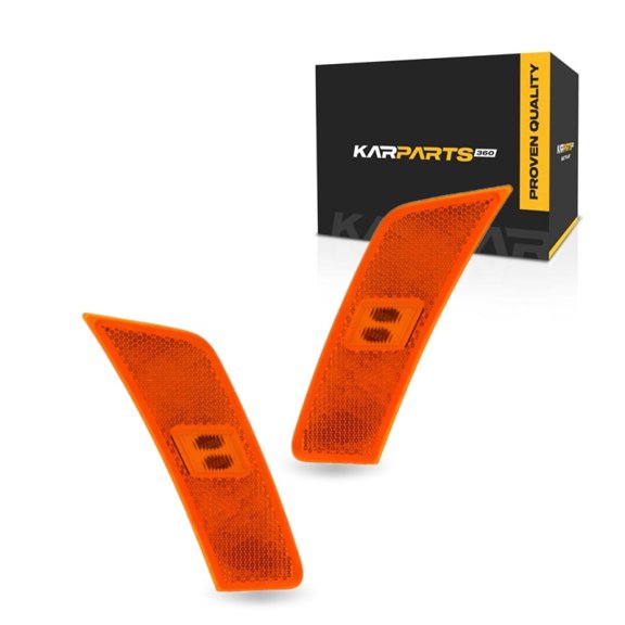 KarParts360 For Kia Seltos 2021 2022 2023 Side Marker Light Driver And Passenger Side | Pair | Front | Amber Lens | LED | SX Model | PC-CM110W03 Plastic Housing | With Bulbs | For KI2550111, KI255111