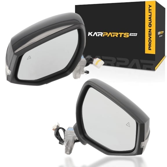 KarParts360 For Kia Sportage 2023 2024 Door Mirror Driver And Passenger Side | Pair | Power Glass | Heated | EX/X Line/X Pro | With Signal Light | W/Blind Spot Detection System | KI1320295, KI1321295