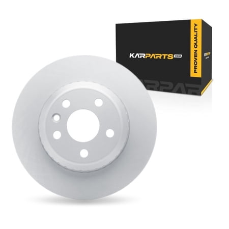 KarParts360 For Land Rover Discovery Sport/Range Rover Evoque 2020 Brake Rotor Rear | Coated | 5 Stud/Lug Hole | 11.81 Inches Outside Diameter | 0.31 In. Discard Thickness | 0.39 In. Nominal Thicknes