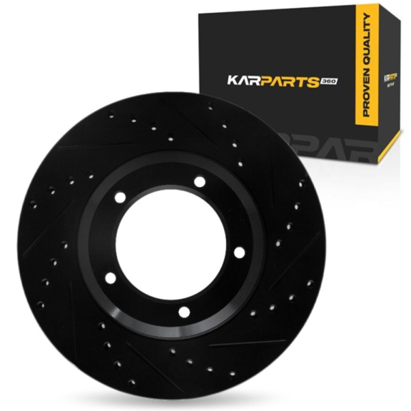 KarParts360 For Land Rover Range Rover 1990 91 92 93 94 1995 Brake Rotor | Black | 24 Millimeters / 0.94 Inches Nominal Thickness | 299 Millimeters / 11.77 Inches Outside Diameter | 5 Stud/Lug Hole