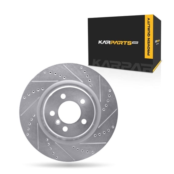 KarParts360 For Land Rover Range Rover 2006-2012 Brake Rotor Passenger Side | Silver | 79 Millimeters / 3.11 Inches Center Hole Diameter | 27 Millimeters / 1.06 Inches Discard Thickness