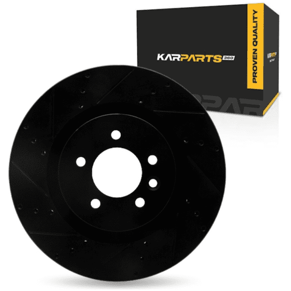 KarParts360 For Land Rover Range Rover 2014 2015 2016 2017 Brake Rotor Front, Driver Side | Cast Iron | Vented | Black Finish | 79 Millimeters/3.11 Inches Center Hole Diameter