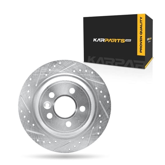 KarParts360 For Land Rover Range Rover Evoque 2012 2013 2014 2015 Brake Rotor Driver Side | Silver | 9 Millimeters / 0.35 Inches Discard Thickness | 11 Millimeters / 0.43 Inches Nominal Thickness