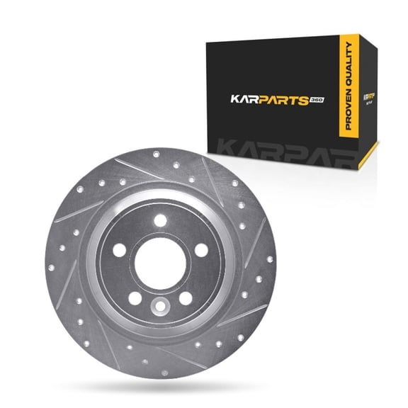 KarParts360 For Land Rover Range Rover Evoque 2012 2013 2014 2015 Brake Rotor Passenger Side | Silver | 9 Millimeters / 0.35 Inches Discard Thickness | 11 Millimeters / 0.43 Inches Nominal Thickness