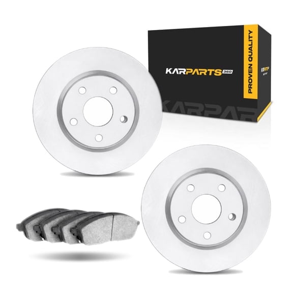 KarParts360 For Land Rover Range Rover Evoque 2016 2017 2018 2019 Brake Rotor Set Rear | Cast Iron | Performance / Racing Driving Style | Plain Rotor Style